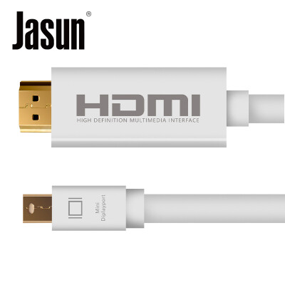 

Jason JASUN Mini DP to HDMI conversion cable 1 meter mini Displayport HD conversion line lightning mini dp TV monitor line JS-130