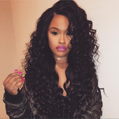 

180 Density Loose Wave Gluless Full Lace Wigs Loose Curly For BlackWomen Lace Front Wig Brazilian Virgin Human Hair Full Lace Wigs