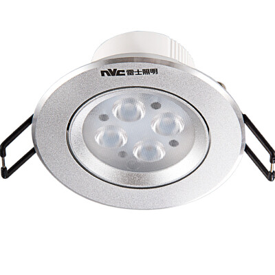 

NVC NVC Lighting LED Spotlight Downlight Ceiling Light Aluminum Silk Silver 5W White White 6000K Open 9-95cm