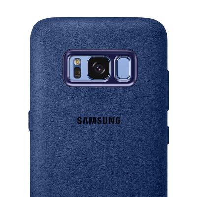 

SAMSUNG S8 + original phone case / Alcantara protective case / protective cover suede shell blue