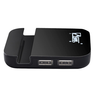 

Sanba (SANBAO) UH-1042 USB2.0 сплиттер multi-interface usb hub расширение с картой мобильного телефона высокоскоростной 4-портовый концентратор черный