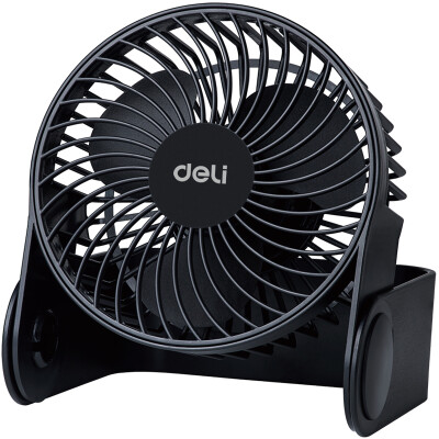 

(Deli) 3686 USB desktop fan student dormitory small fan small fan fan U-shaped base two speed wind speed black