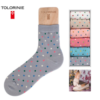 

Jingdong supermarket TOLORINIE leisure cotton socks combed cotton jacquard female socks four seasons socks cotton socks 6 double K0091