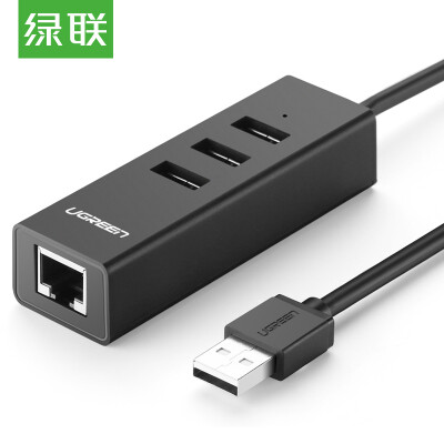 

Зеленый Альянс (UGREEN) USB-карта с мегагерцовым кабелем Apple-free USB2.0 to RJ45 кабель-интерфейс ноутбук Mac сетевой порт конвертер с 3-мя ветками черный 30301