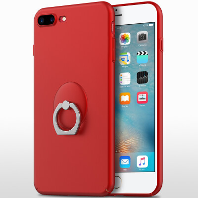 

BIAZE Apple 7 Plus Phone Case iPhone7 Plus Case All-in-One Anti-Falling Matte Shell (Gift Ring) Textured Matte Series JK100-Red