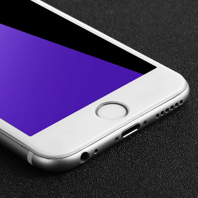 

[Три загруженных -3D анти-синий] Lonkey Apple 7 закаленной пленки iPhone7 закаленной пленки Apple 7 мобильных телефонов фильм мягкой стороне полноэкранный охват высокой четкости анти-защитная пленка (белый)