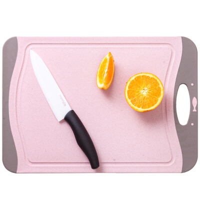 

Arsto Husk chopping board Anti-skid chopping board Wheat fiber cutting board Baby food supplement board pink large size (39 * 27 * 0.8cm