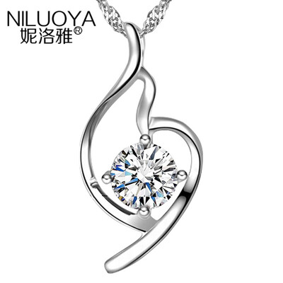 

Ni Luoya S925 серебряный кулон ожерелье мягкой женской моды цепь ключицы День Святого Валентина подарок