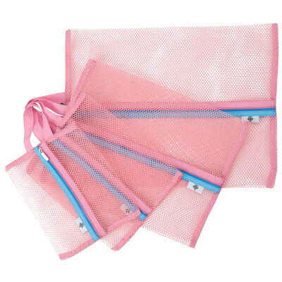 

Rich like ZH1407072A multi-function travel travel bag 4 sets of lightweight mesh breathable pink