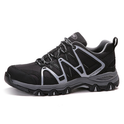 

TFO climbing shoes full palm air cushion breathable comfortable shock hiking shoes 851701 male models black gray 43