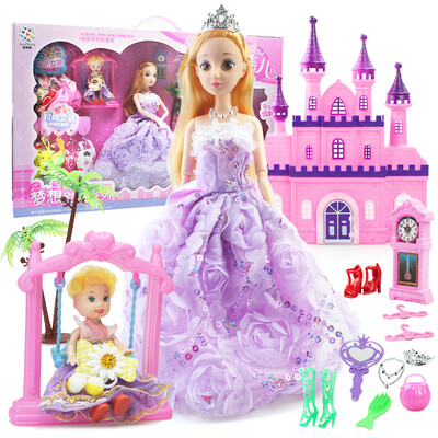 

Ogilvy & Mather AoZhiJia 3D princess Barbie doll dream villa villa gift set children's toys (color random) 125-18