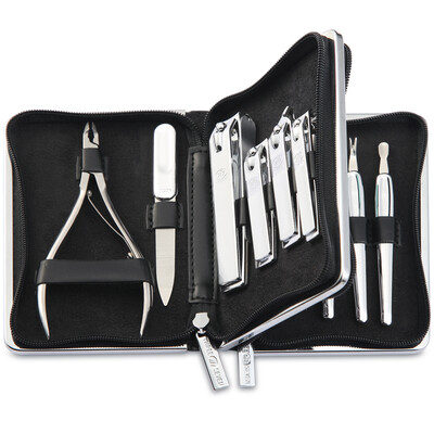 

777 Nail Knife Set Nail Scissors Repair Repair Manicure Set 14pcs Set TS-940Z Black