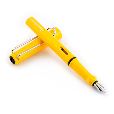 

Guangbo GuangBo F tip pen tip practice word iridium gold pen signature pen gift ink bag yellow GB1091Y