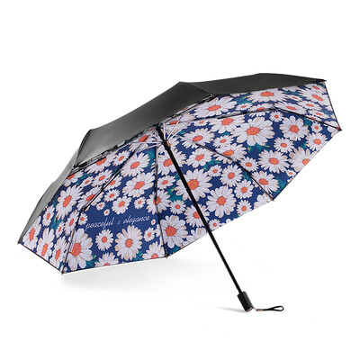 

Nailuo (чернение) N8335 сложил руки, чтобы открыть двойной винил Daisy УФ зонт от солнца N8335