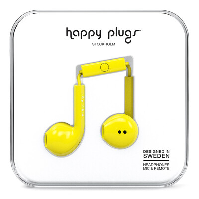 

Happy Plugs Earbud Plus Ear Earphone Earphone Earphone Apple Andrews Mobile Phone Earphone Enhancement Scandinavian Design Swedish Light Tide Brand Yellow