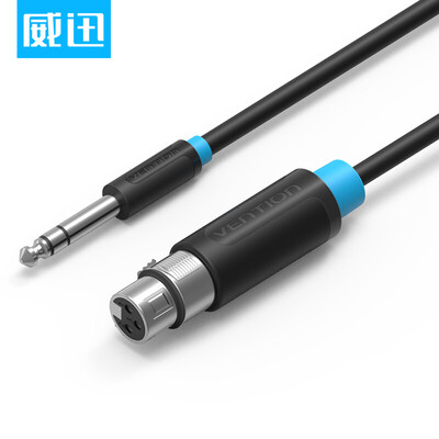 

Wei Xun VENTION 65mm large two-core swing XLR microphone microphone microphone mixer audio amplifier Karnun balance line 1 meter black BBEBF