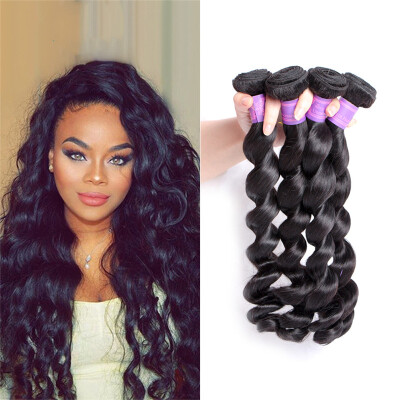 

7A Brazilian Virgin Hair Loose Wave Brazillian Human Hair Weave Bundles Virgin Brazilian Loose Curly Hair VIPbeauty