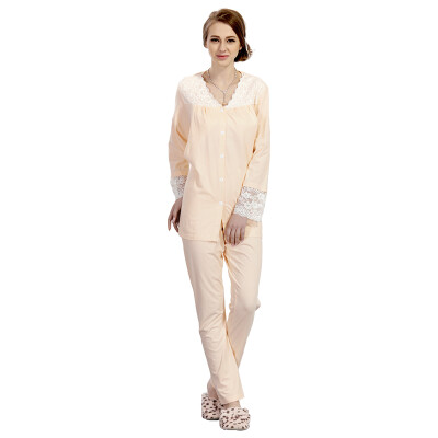 

Pui Kiss Mimi Yibi Pregnant Women Lace Pajamas Home Service Nursing Set B7072 Apricot 165 ( Code