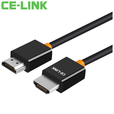 

CE-LINK 2193 HDMI cable version 14 digital high-definition line 2 meters 24K gold-plated connector support 4k 2k computer TV cable support 3D silver plated copper black