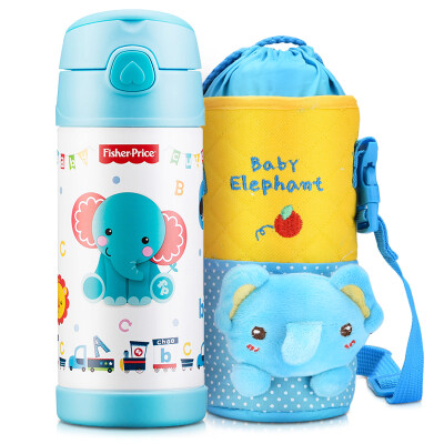 

Fisher-Price cups children's insulation kettle baby cartoon learn cup (including portable cup) 320ML blue