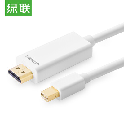 

AllianceUGREEN Mini DP to HDMI conversion line Mini Displayport HD cable Apple MacBook lightning interface access TV projector 2 meters white 10404