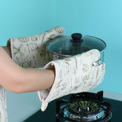

Bordeaux insulated gloves microwave oven gloves kitchen insulated gloves oven anti-hot gloves tableware pattern 1 only installed DQST03