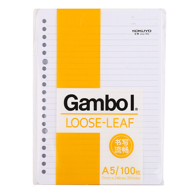 

KOKUYO Gambol series WCN-LL1101 A5 100 pages 20 holes loose leaf / core paper