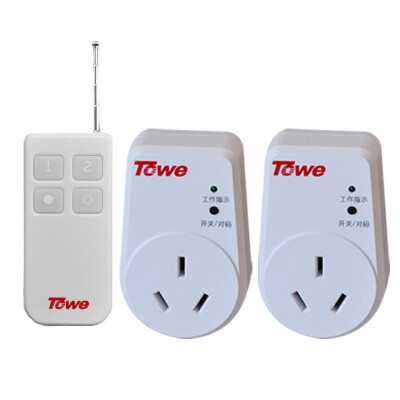 

With the TOWE WS161 D-2 high-power wireless remote control socket 220V two-way intelligent switch plug 3500W through the wall