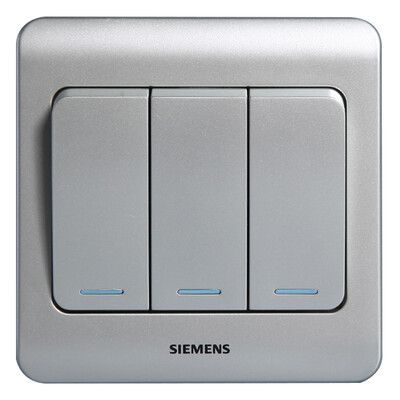 

Siemens SIEMENS 5TA01191CC122 three open dual control vision with fluorescent switch socket color silver