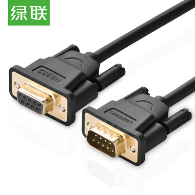 

Green UGREEN DB9 serial male extension cable RS232 straight 9-pin serial line for digital machine PDA bar code&other equipment 3 meters 20147