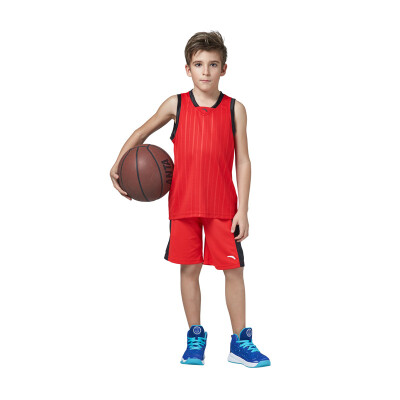 

Anta (ANTA) children's clothing boy basketball game set children's sports leisure two-piece suit 35724101 beach blue 170