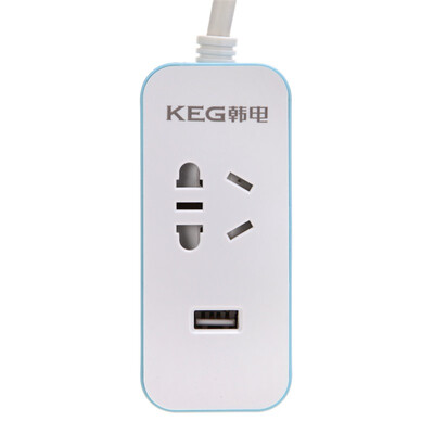 

Han Electric KEG HD-ZSB-01U-B vitality blue 15 m 1 hole 1USB socket plug plugboard plugboard