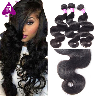

Unprocessed Wet&Wavy 3pcs Indian Body Wave 100 Human Hair Bundles Raw Indian Virgin Hair Weave Natural Black Can be Permed