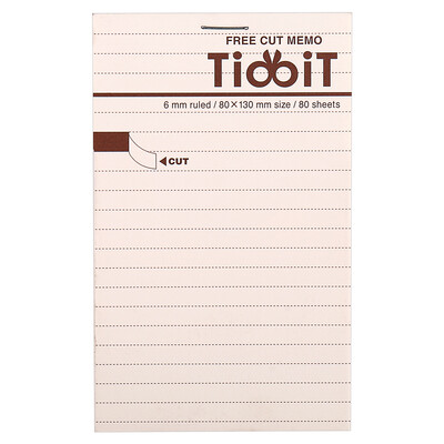 

KOKUYO Japan imported TidbiT free torn paper 6mm horizontal line B7 80 pages 1 This equipment ME-F21W