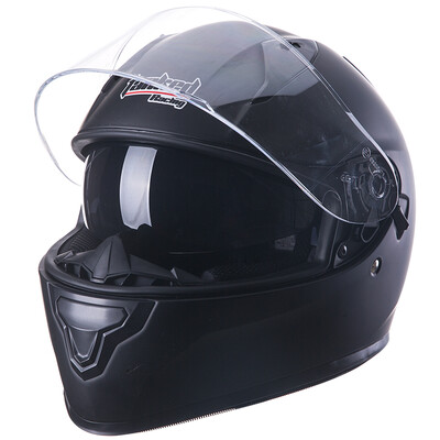 

Tanked Racing Motorcycle Helmet Electric Battery Car Helmet with Bib Double Lens T129 Autumn&Winter Full Helmet  Code White