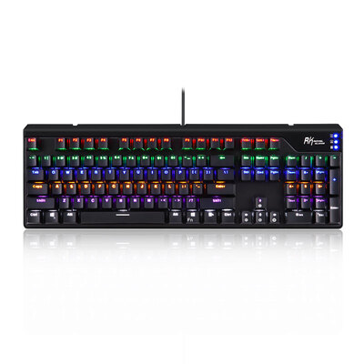 

RK RG928 104 key game backlit mechanical keyboard black mixed red axis