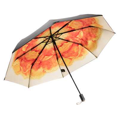 

Bananaunder small black umbrella series (rain tong) tri-fold double sunshade umbrella rain sunshade folding sun umbrella