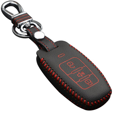 

Huashi Great Wall Haval H2 key bag hand sewing smart three-key red modified car keychain special Haval key sleeve accessories