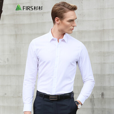 

Shanshan FIRS Men&39s Plain Long Sleeve Shirt HCB1141-1 White 40