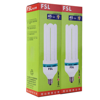 

[Jingdong Supermarket] Foshan lighting T5 energy-saving lamps 4U-45W-E27 day fluorescent 2 sets