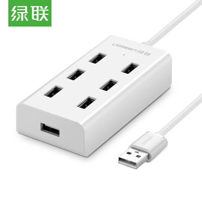 

Зеленый Альянс (UGREEN) USB2.0 7-портовый HUB Splitter Laptop Один-на-один Многоинтерфейсный концентратор / Конвертер расширения с интерфейсом питания 1 Метр Белый 30370