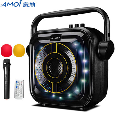 

Amoi SA-852 6,5-дюймовый наружный квадратный танец аудиокарты портативный мобильный утренний заряд лихорадка тост литий-ионная батарея громкоговорители динамиков (черный)