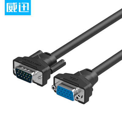 

WDC (VENTION) VGA удлинительный кабель VGA от мужчины к женскому кабелю высокой четкости VGA (3 +6) компьютерный монитор проектор видео HD линия 1,5 метра черный DAABG