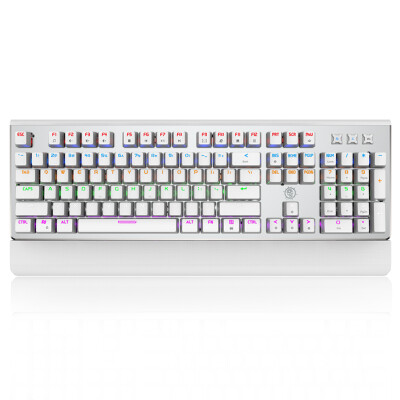 

Fu De ik880 mechanical keyboard metal light computer game keyboard 104 key green axis white