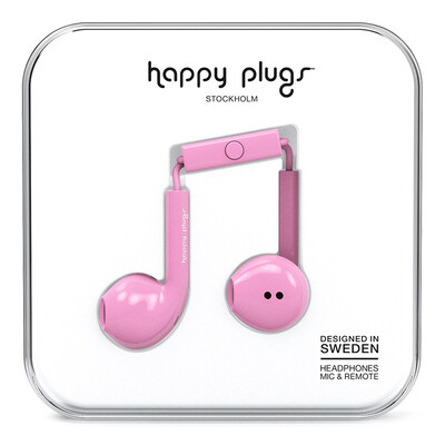 

Happy Plugs Earbud Plus Ear Earphone Earphone Earphone Apple Andrews Mobile Phone Earphone Enhancement Scandinavian Design Sweden Light Tide Brand Pink