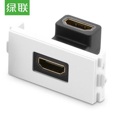 

Green UGREEN HDMI panel 86 TV wall socket 14 version of the high-definition module solderless engineering wiring joints 90 degrees elbow 20318