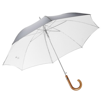 

Bananaunder London series (snow gray) Straight double waterproof men's business British wooden handle umbrella