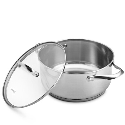 

【Jingdong Supermarket】 Platinum Dili Bodeux Champs Soup Soup 24cm tempered glass cover 304 stainless steel pot stew pot hot