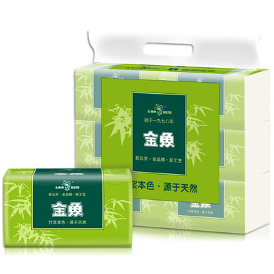 

Goldfish brand GOLDFISH pumping paper color bamboo pulp 400 soft pumping 6 package