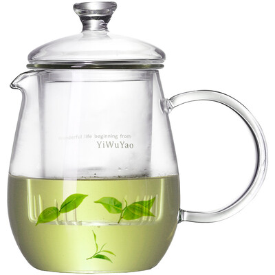 

Jingdong Supermarket] a house kiln heat-resistant high-temperature glass teapot tea with transparent glass filter cover three-piece blister tea pot 600ml TM-02